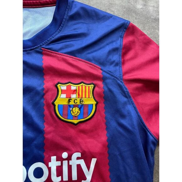 Barcelona‎ Football Club Shirt Soccer FCB L Nike Sport Dri-Fit Spotify LaLiga - Picture 3 of 6